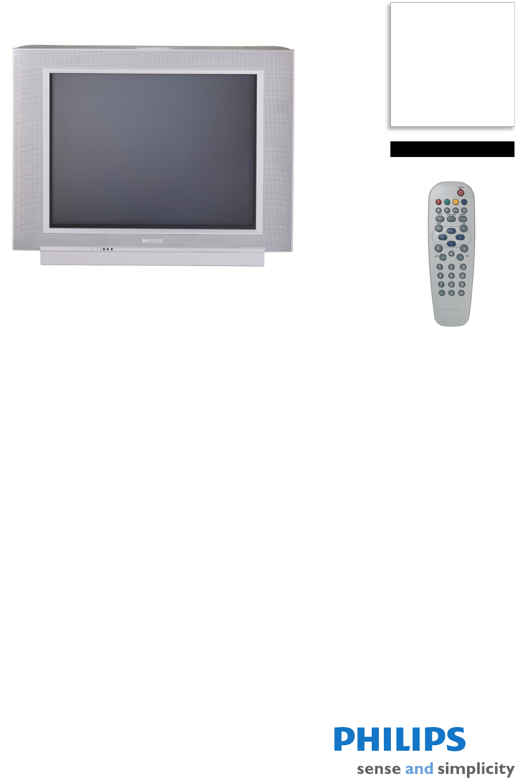 Philips 29pt5026 69 Tv With Crystal Clear User Manual Leaflet 29pt5026 69 Pss Aenhk