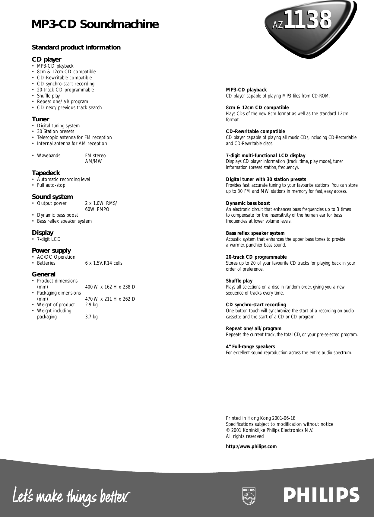 Page 2 of 2 - Philips Philips-Expanium-Az1138-Users-Manual- Philips-expanium-az1138-users-manual