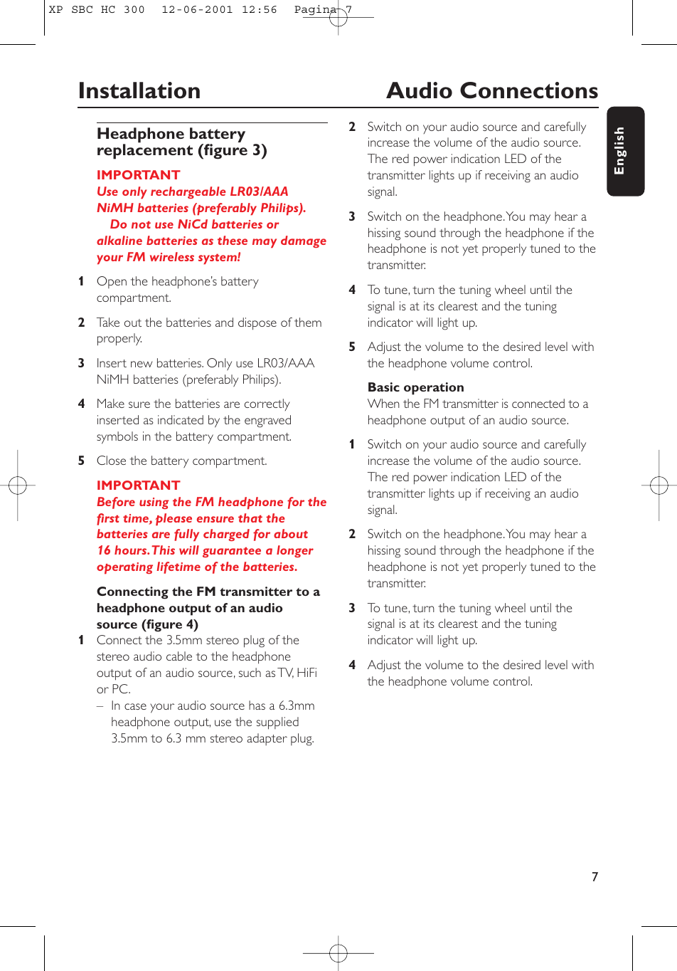 Page 7 of 10 - Philips Philips-Hc300-Users-Manual- XP SBC HC 300  Philips-hc300-users-manual