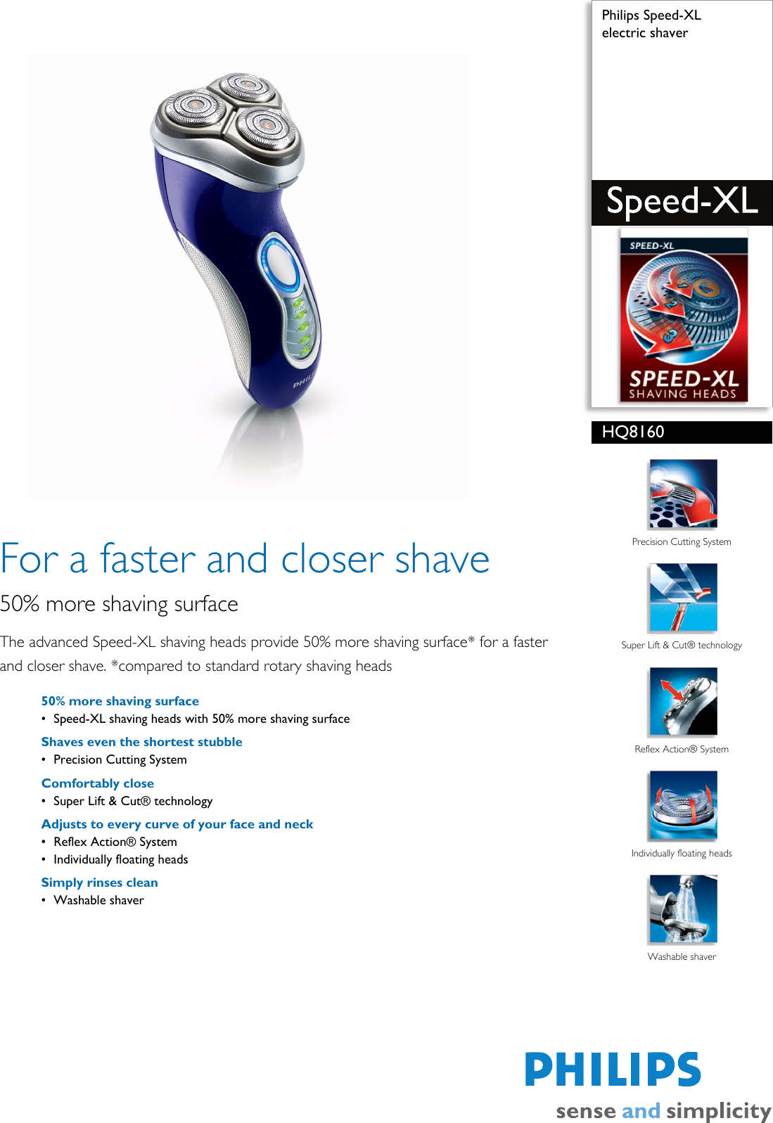 Page 1 of 2 - Philips Philips-Hq8160-Users-Manual- HQ8160/16 Electric Shaver  Philips-hq8160-users-manual