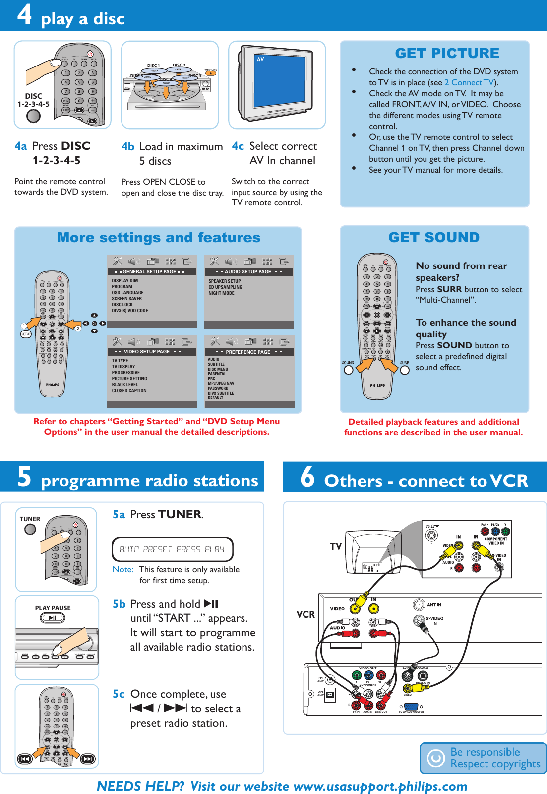Page 2 of 2 - Philips Philips-Hts5500C-37-Quick-Start-Guide HTS5500-37-QUG-Eng4