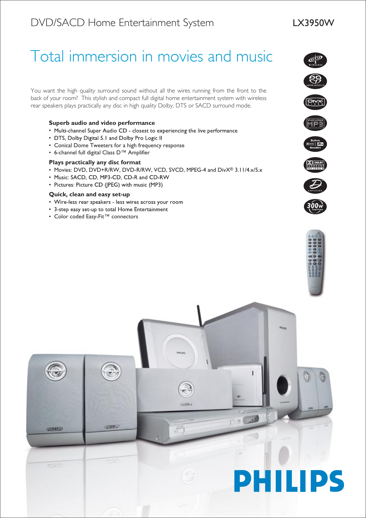 Page 1 of 2 - Philips Philips-Lx3950W-Users-Manual- LX3950W_eu Philips-lx3950w-users-manual