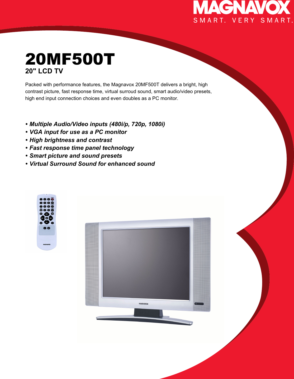 Page 1 of 2 - Philips Philips-Magnavox-20Mf500T-Users-Manual- 20MF500T/17 Magnavox  Philips-magnavox-20mf500t-users-manual