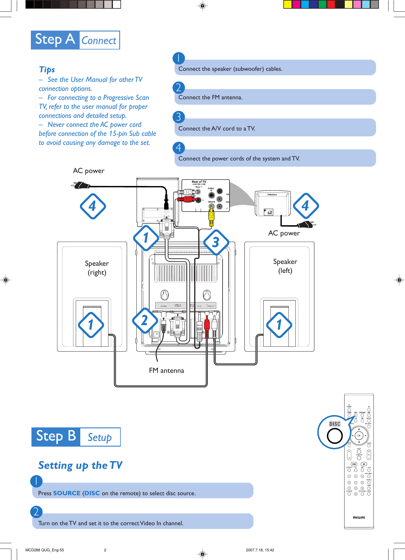 Page 2 of 4 - Philips Philips-Mcd288-55-Users-Manual- MCD288 QUG_Eng-55 Philips-mcd288-55-users-manual