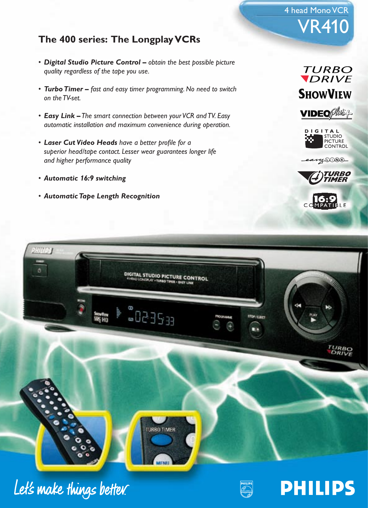 Page 1 of 2 - Philips Philips-Vr-410-Users-Manual- VR410  Philips-vr-410-users-manual