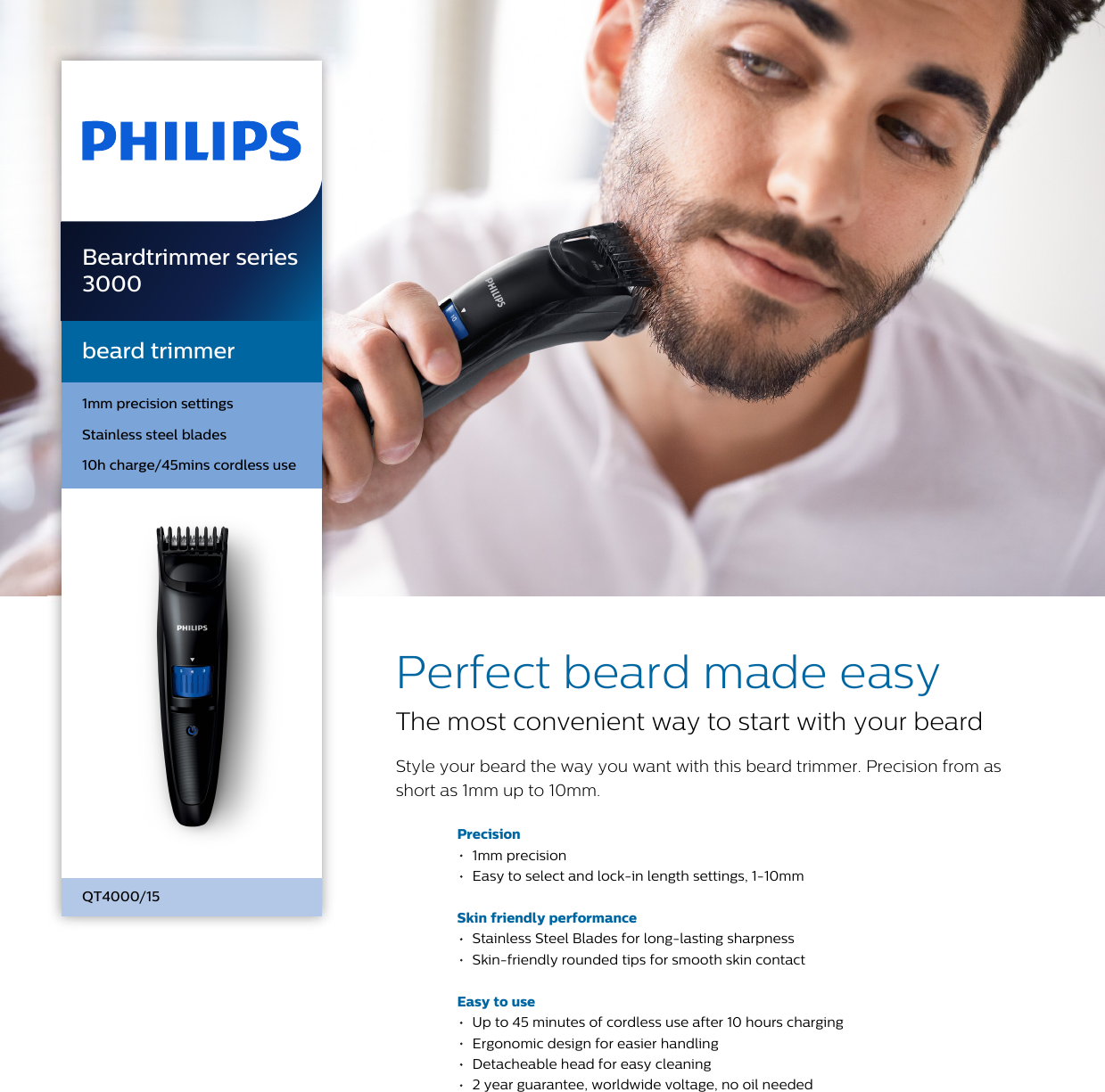 philips beard trimmer qt4000