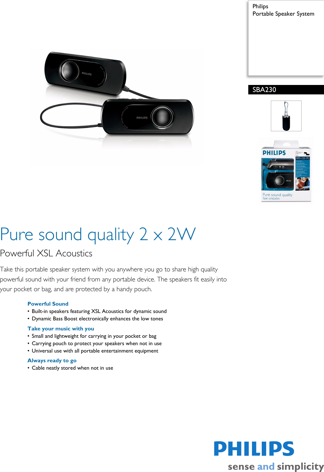 philips portable speaker system