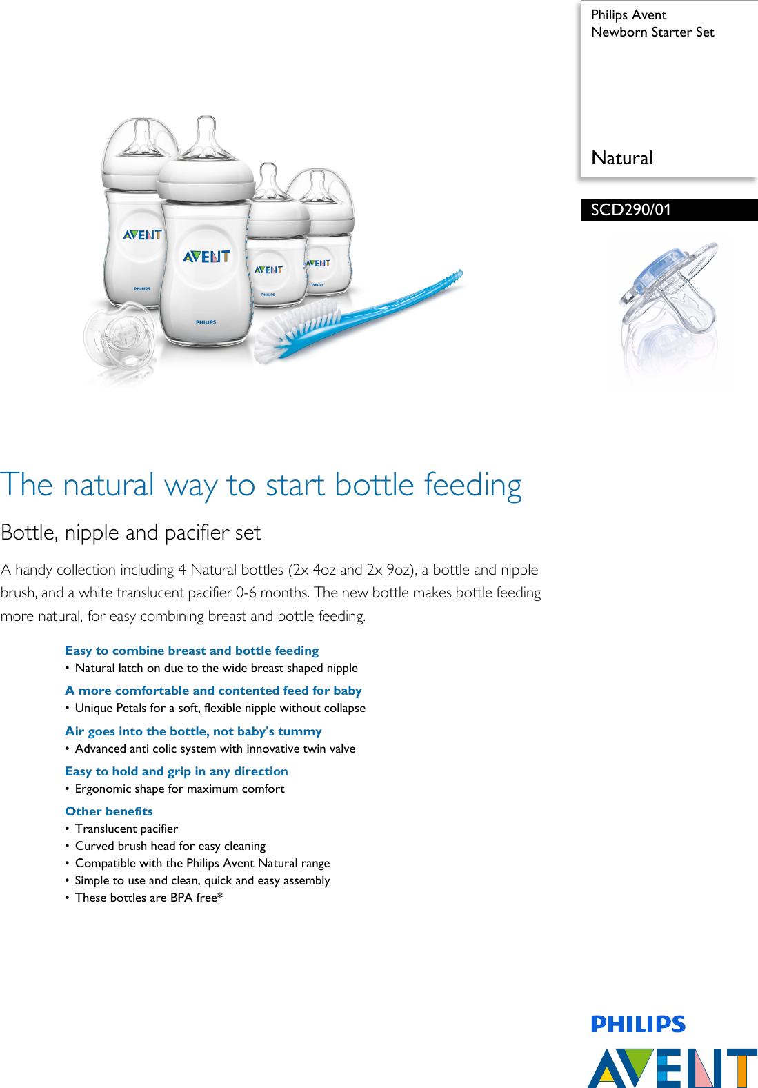 philips avent complete natural starter set boots