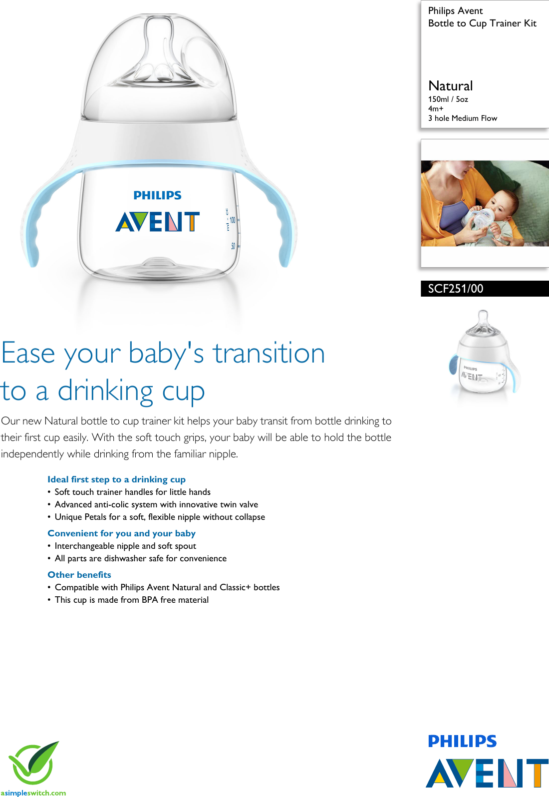 avent bottle to cup trainer