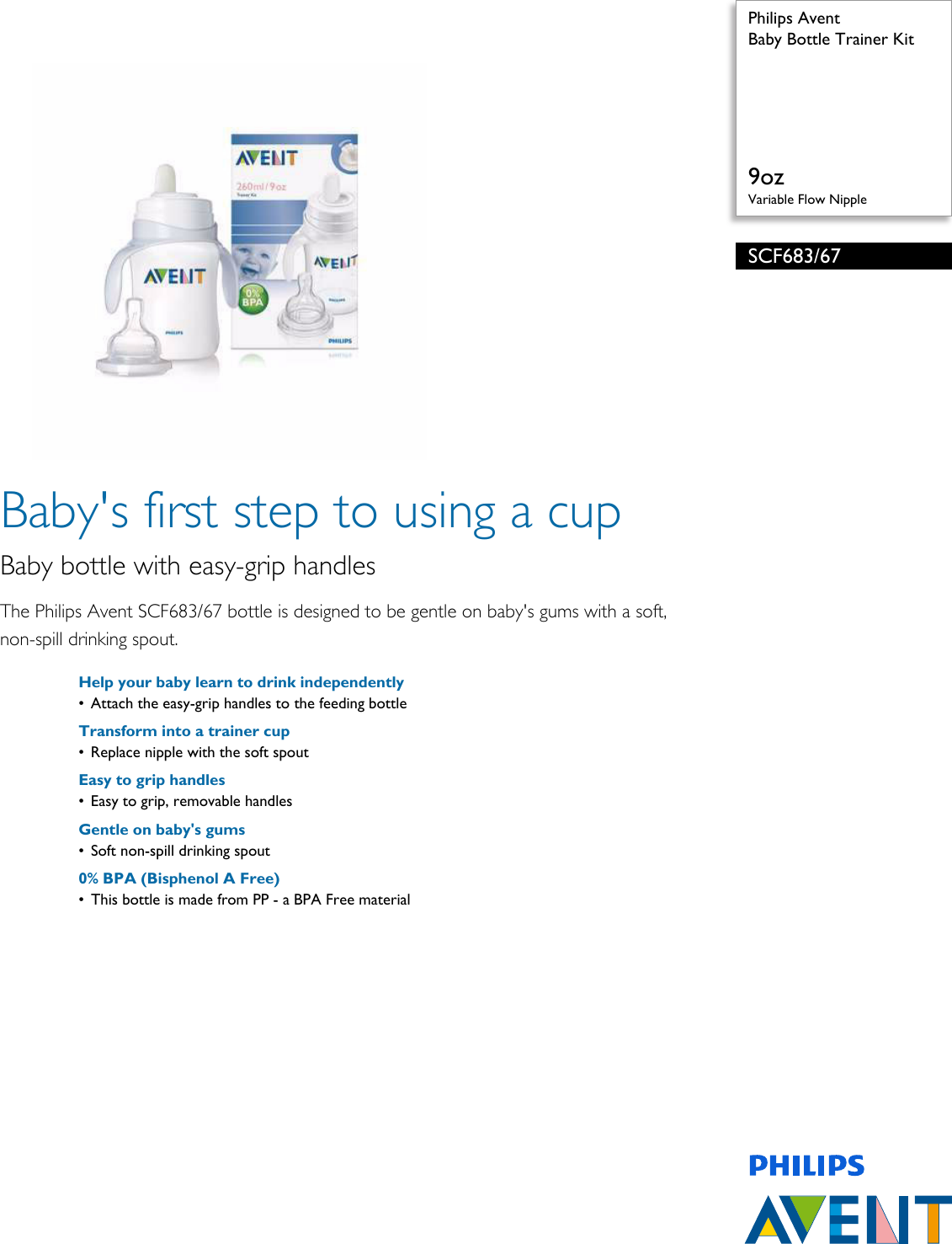 avent bottle to cup trainer kit