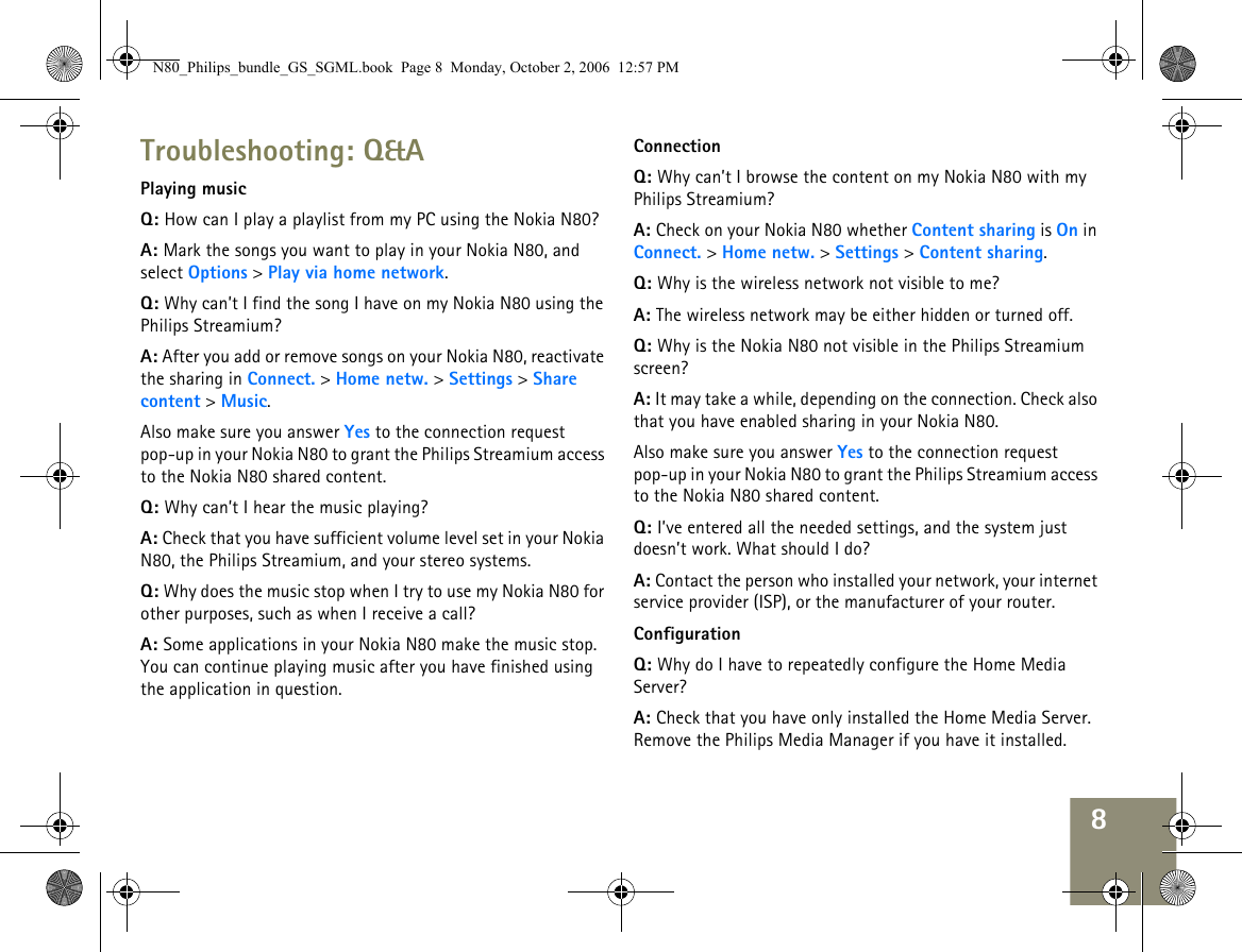 Page 8 of 9 - Philips SLA5520/00 N80_Philips_bundle_GS_SGML User Manual Průvodce Zapojením Sla5520 00 Hug Eng
