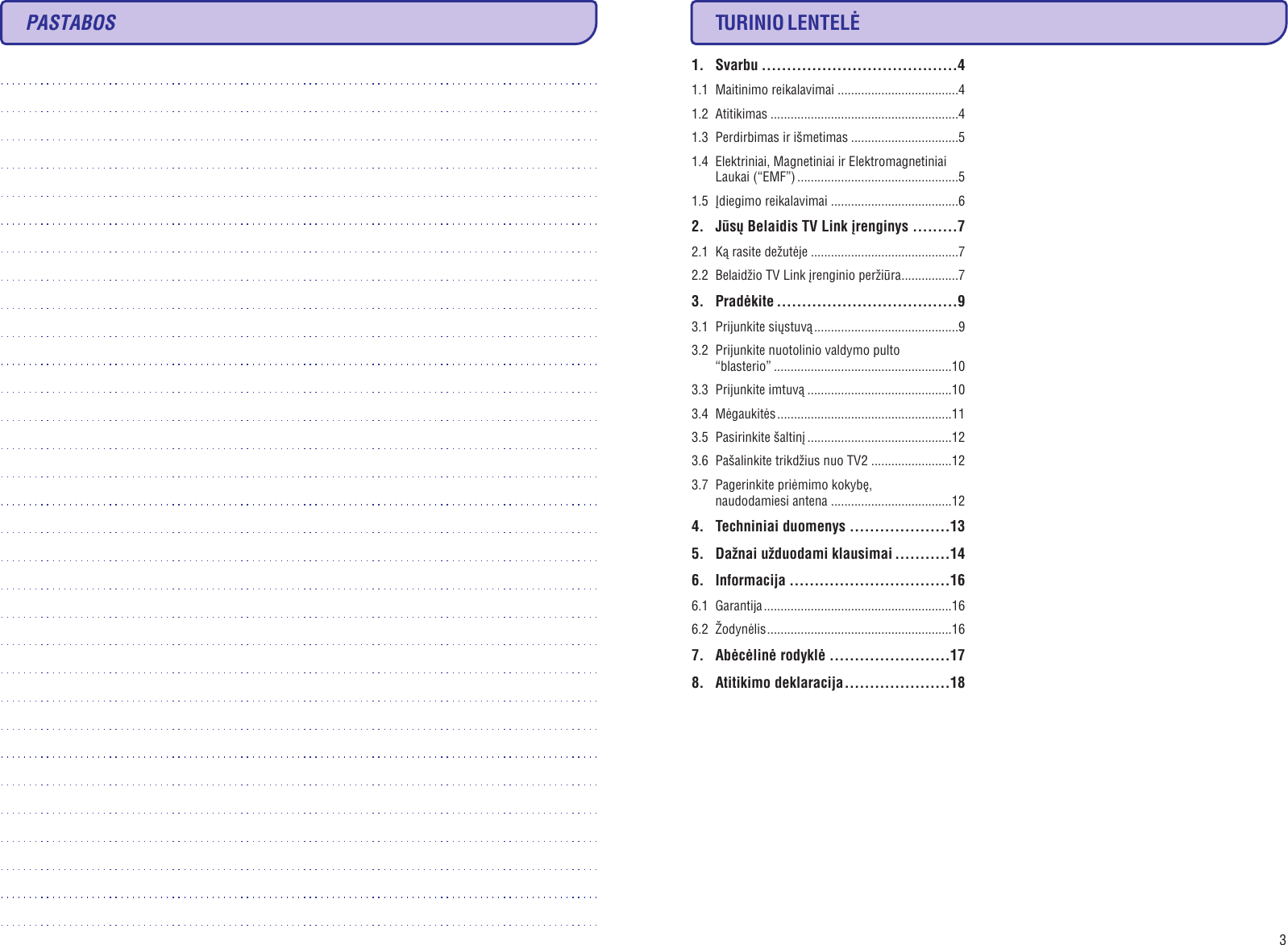 Page 3 of 10 - Philips SLV4200/12 SLV4200_12 Lietuviesu User Manual Käyttöopas Slv4200 12 Dfu Lit