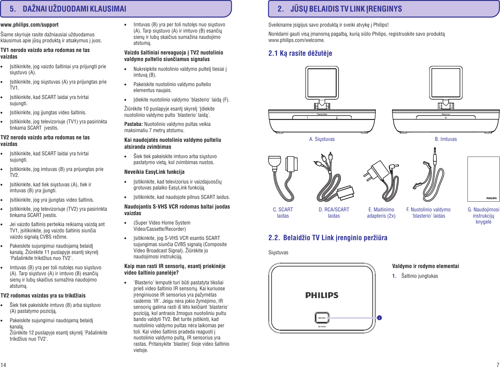Page 7 of 10 - Philips SLV4200/12 SLV4200_12 Lietuviesu User Manual Käyttöopas Slv4200 12 Dfu Lit