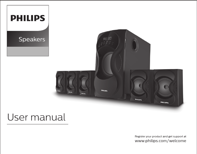 Philips spa5162b 5.1 channel best sale multimedia speakers