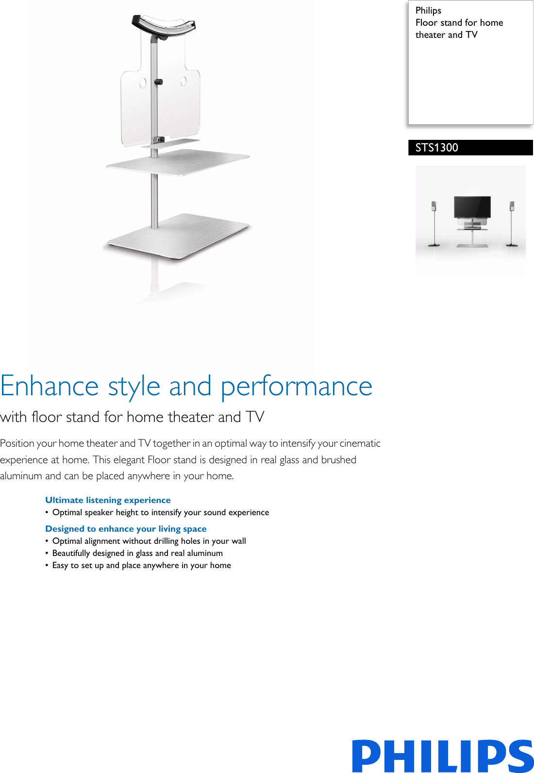Page 1 of 2 - Philips STS1300/00 Leaflet STS1300_00 Released Hong Kong (English)  User Manual Sts1300 00 Pss Aenhk