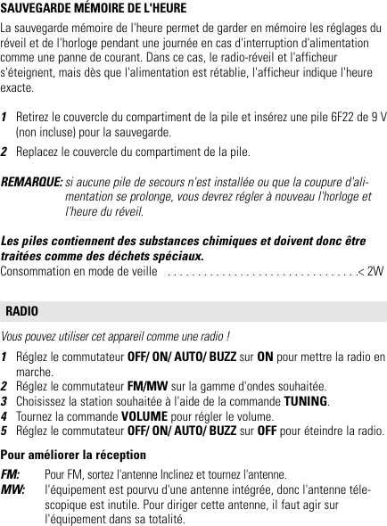 Radio-réveil AJ3540/12