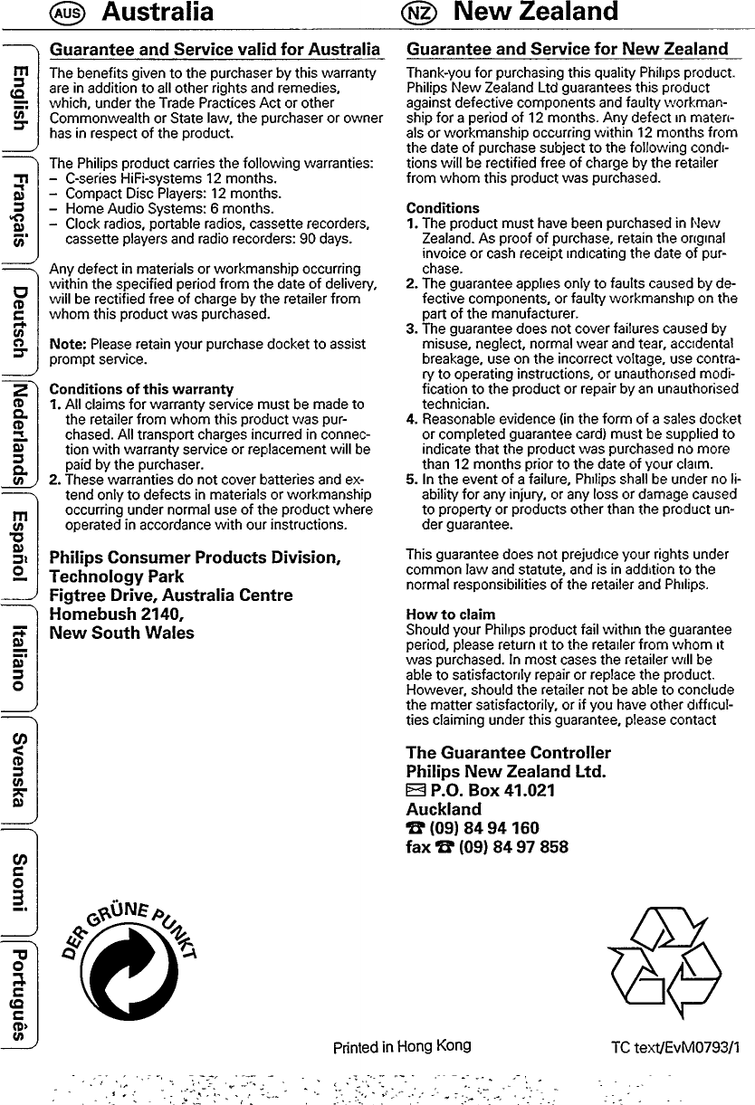 Page 6 of 6 - Philips  AW7520/01 Aw7520 01 Dfu Brp