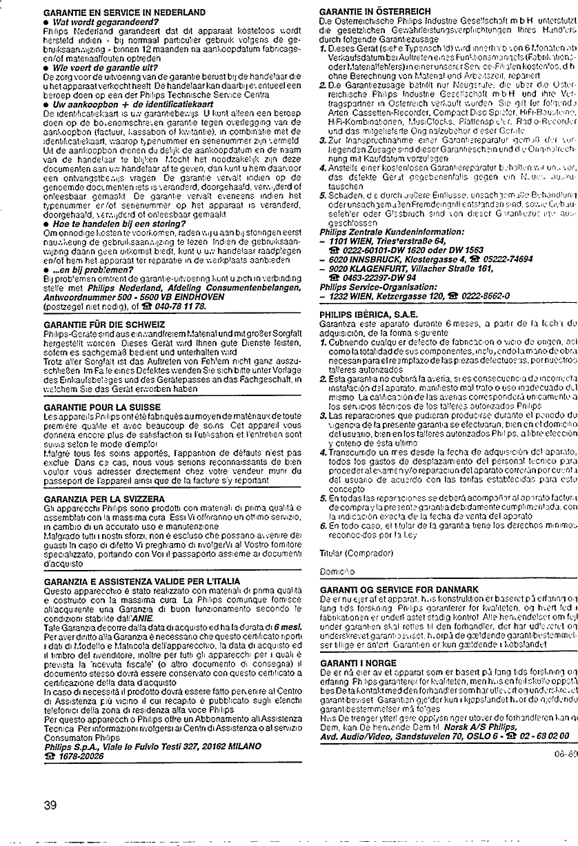 Page 11 of 11 - Philips AW7892 Dfu Esp