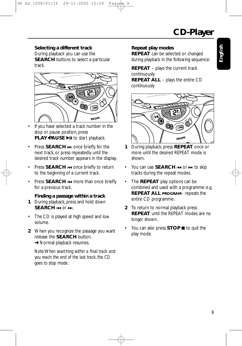 Page 6 of 10 - Philips XP AZ 1008/01/16 AZ1008/19 Az1008 19 Dfu Eng