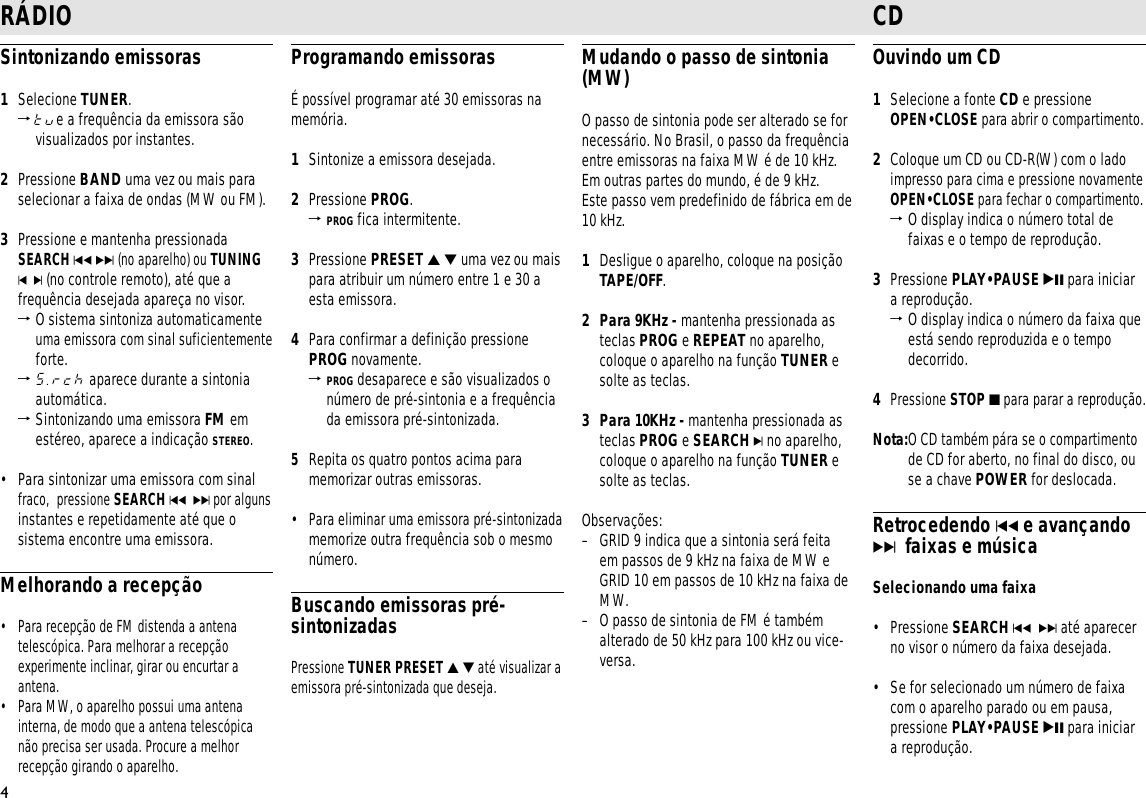 Page 4 of 8 - Philips  AZ1574/19 Az1574 19 Dfu Brp