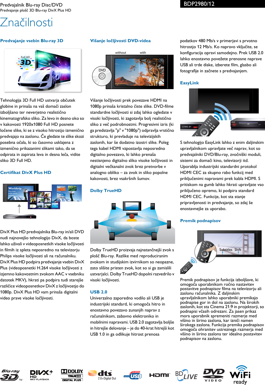 Page 2 of 3 - Philips BDP2980/12 Predvajalnik Blu-ray Disc/DVD Bdp2980 12 Pss Slvsi