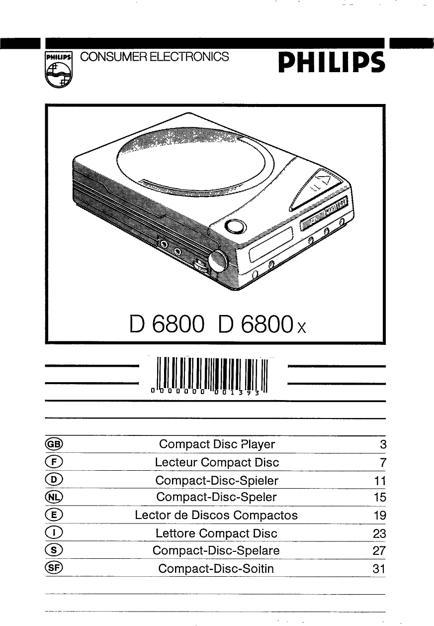 Page 1 of 12 - Philips  D6800 Dfu Ita