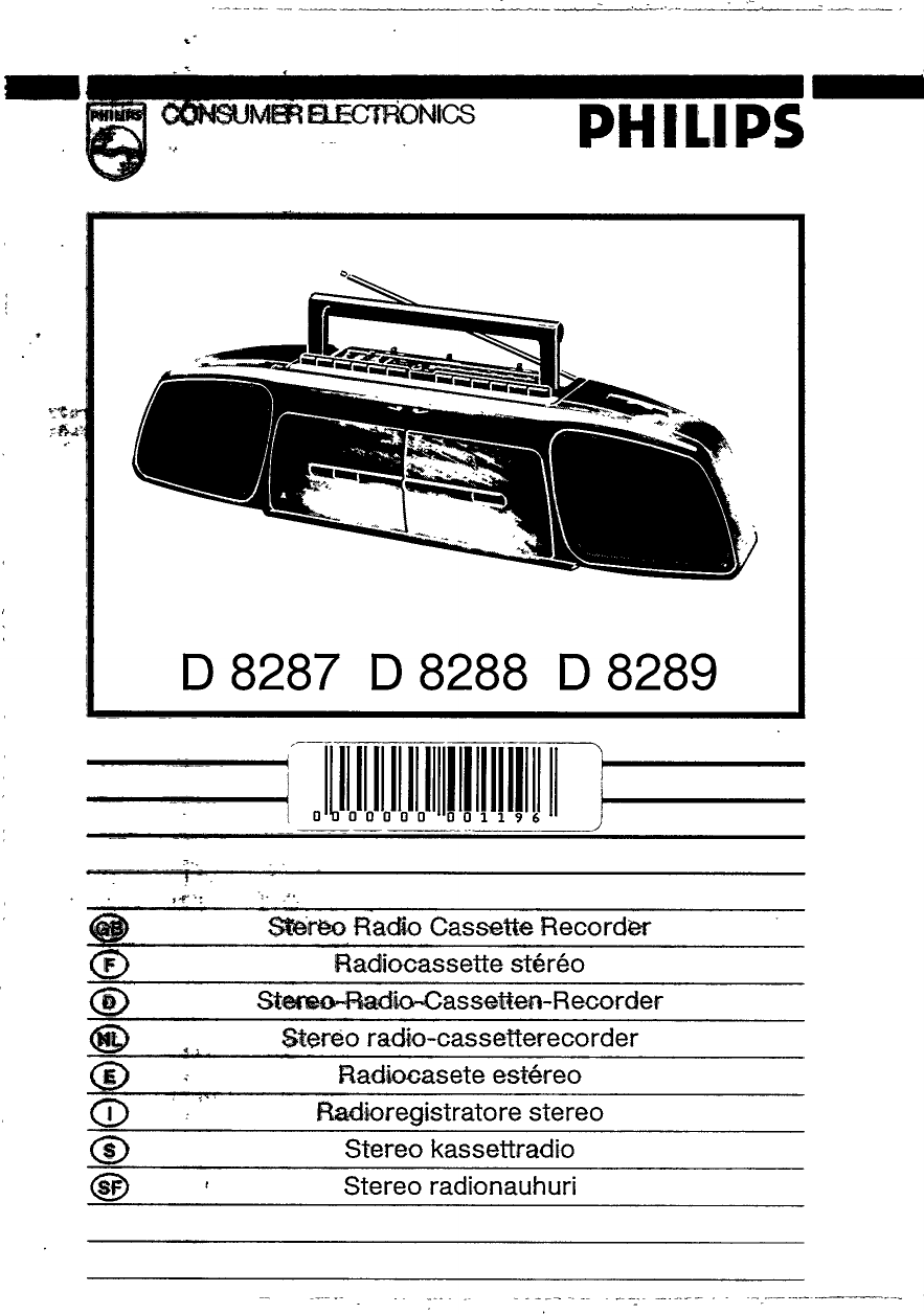 Page 1 of 10 - Philips  D8287 Dfu Fin