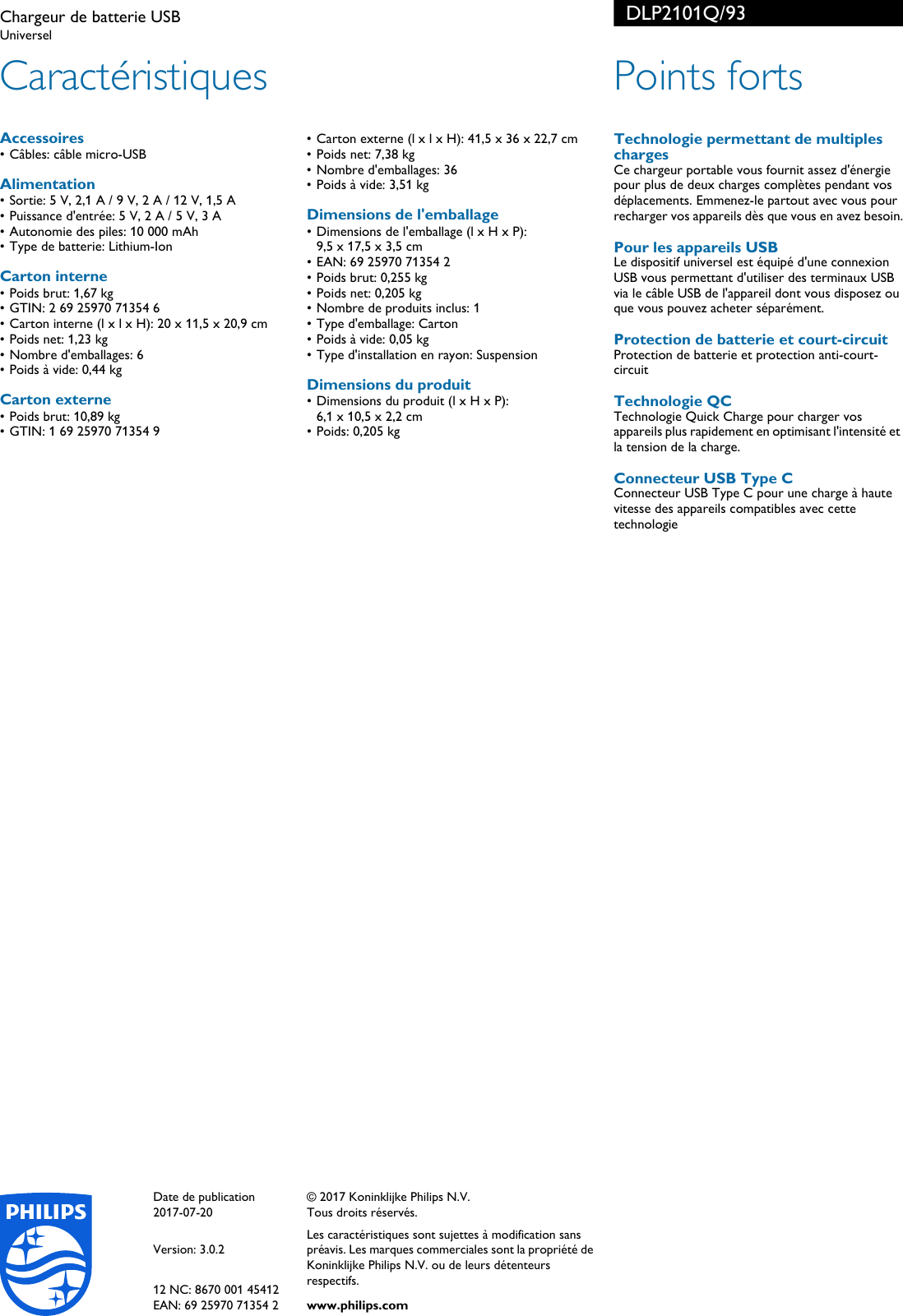 Page 2 of 2 - Philips Leaflet DLP2101Q_93 Released Belgium (French)  ... Dlp2101q 93 Pss Frabe