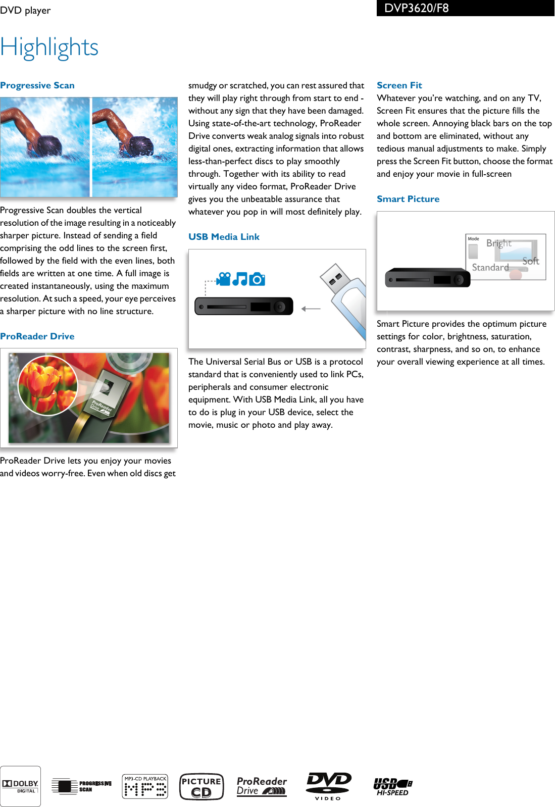 Page 2 of 3 - Philips DVP3620/F8 DVD Player Dvp3620 F8 Pss Aenmx