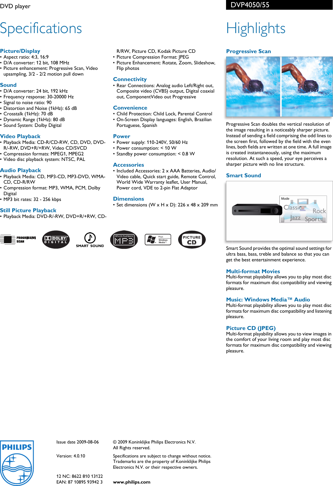Page 2 of 2 - Philips DVP4050/55 DVD Player Dvp4050 55 Pss Aenec