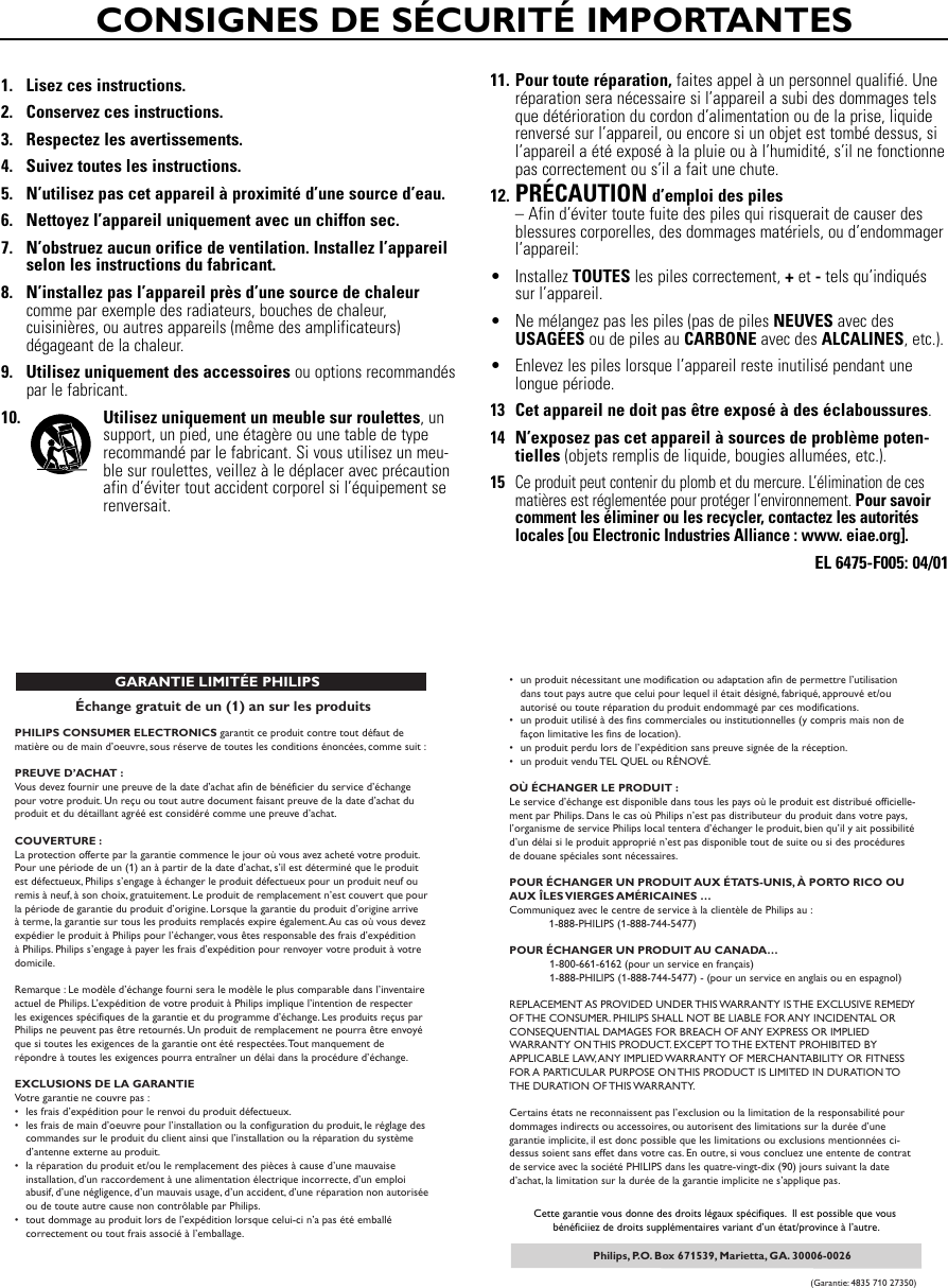 Philips Exp3481 Usa Fre User Manual Exp3481 07 Dfu Fra