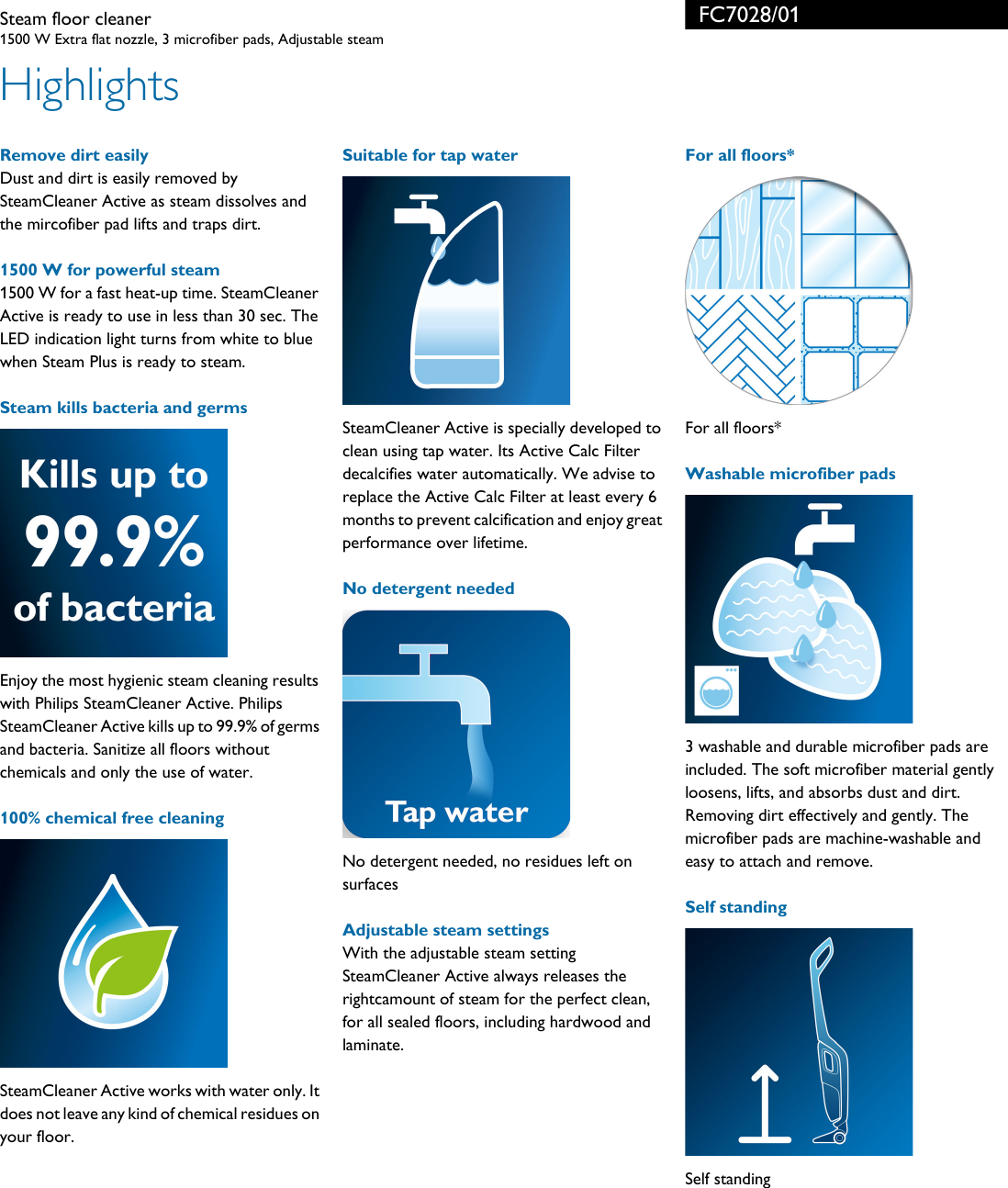 Page 2 of 3 - Philips FC7028/01 Steam Floor Cleaner Fc7028 01 Pss Engza