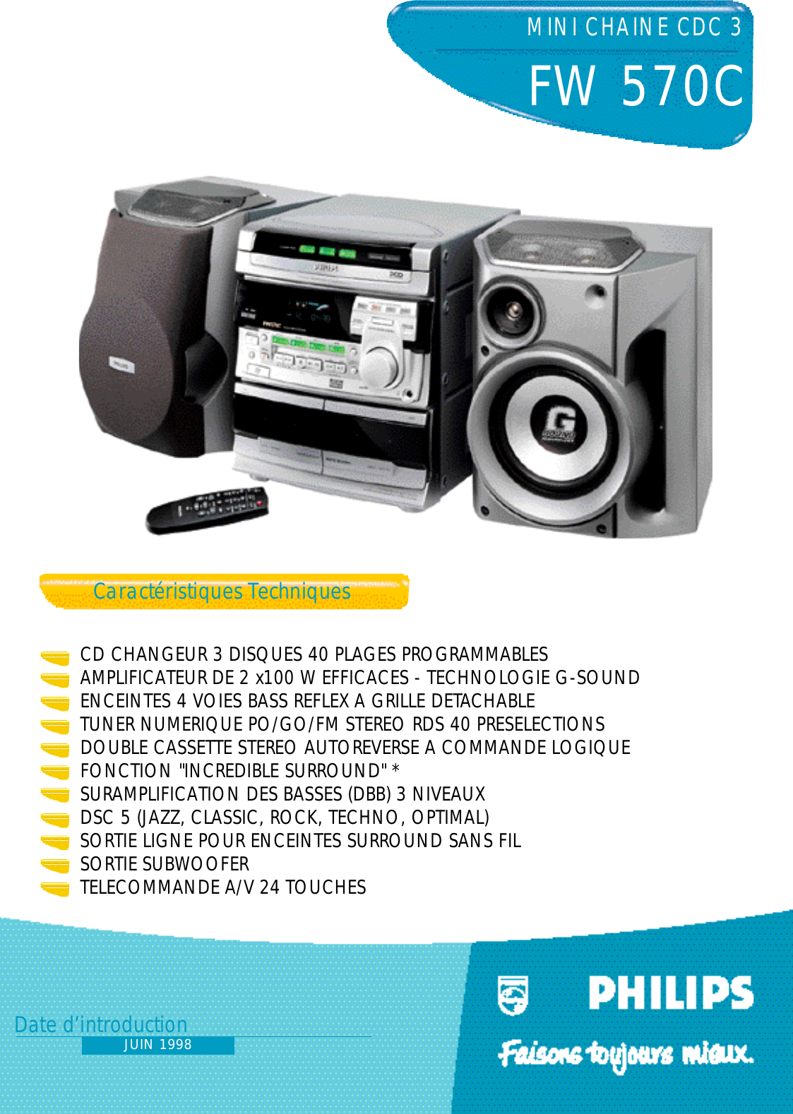 Page 1 of 2 - Philips  FW 570C Fw570c 22 Pss Frabe