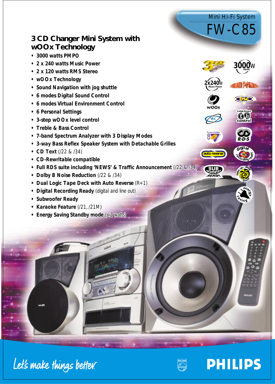 Page 1 of 2 - Philips  Leaflet Fw-c85 21m Pss Engsg