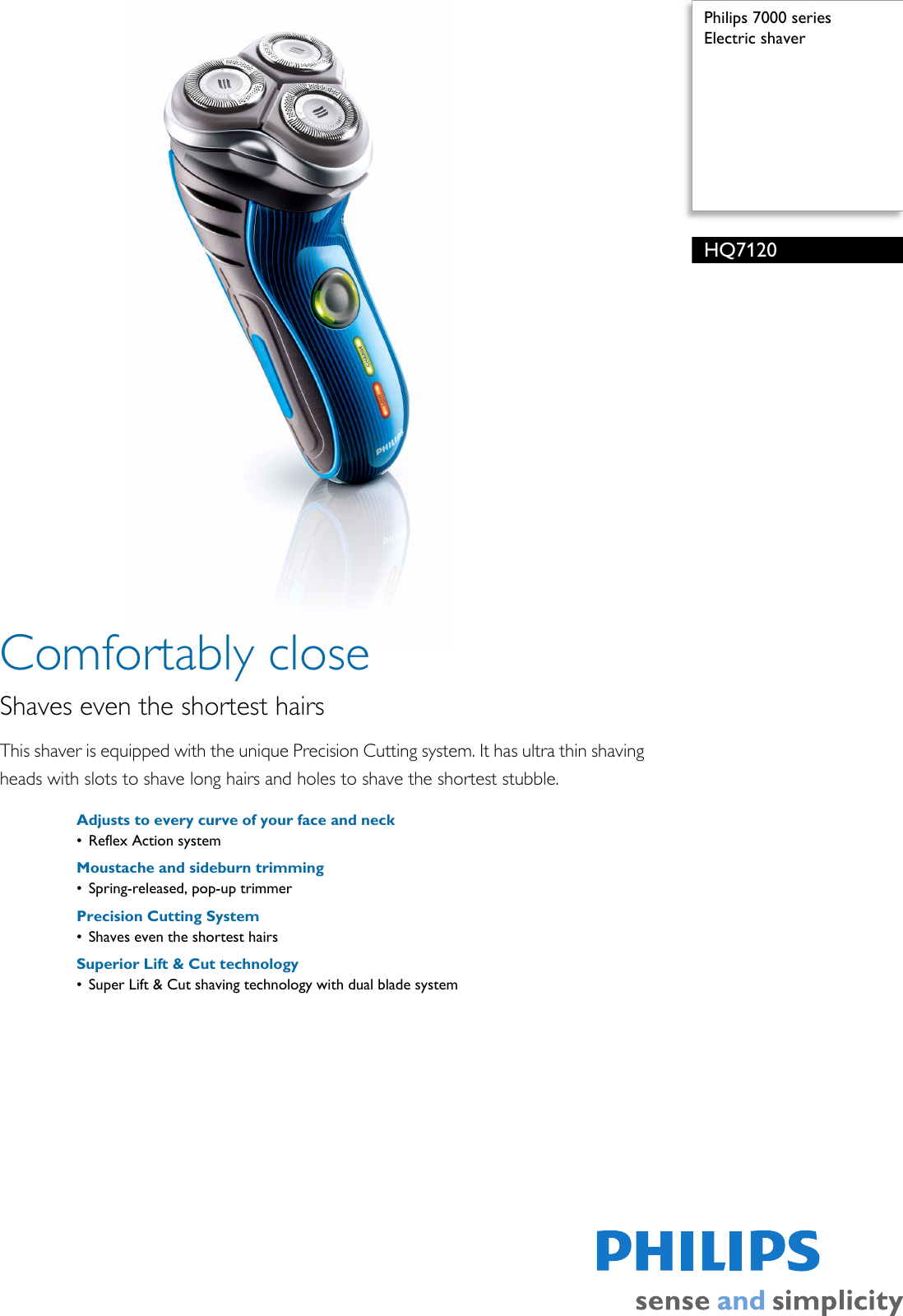 Page 1 of 2 - Philips HQ7120/17 Electric Shaver Hq7120 17 Pss Engat