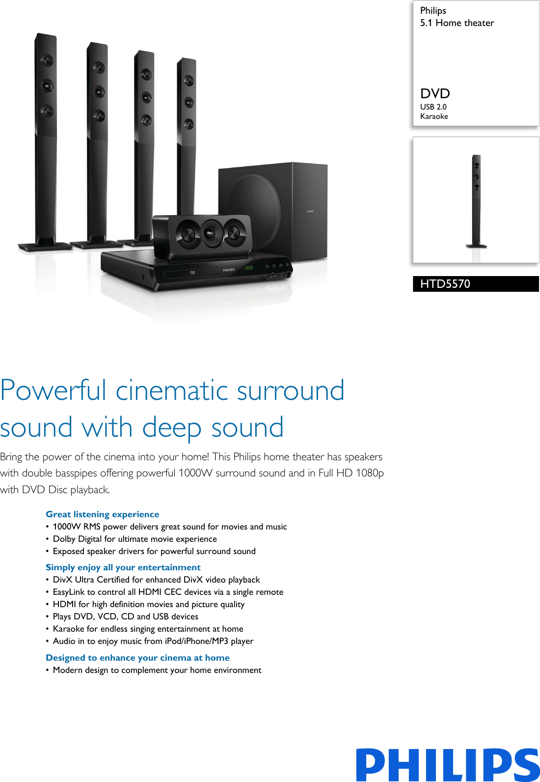 philips home theatre 1000w