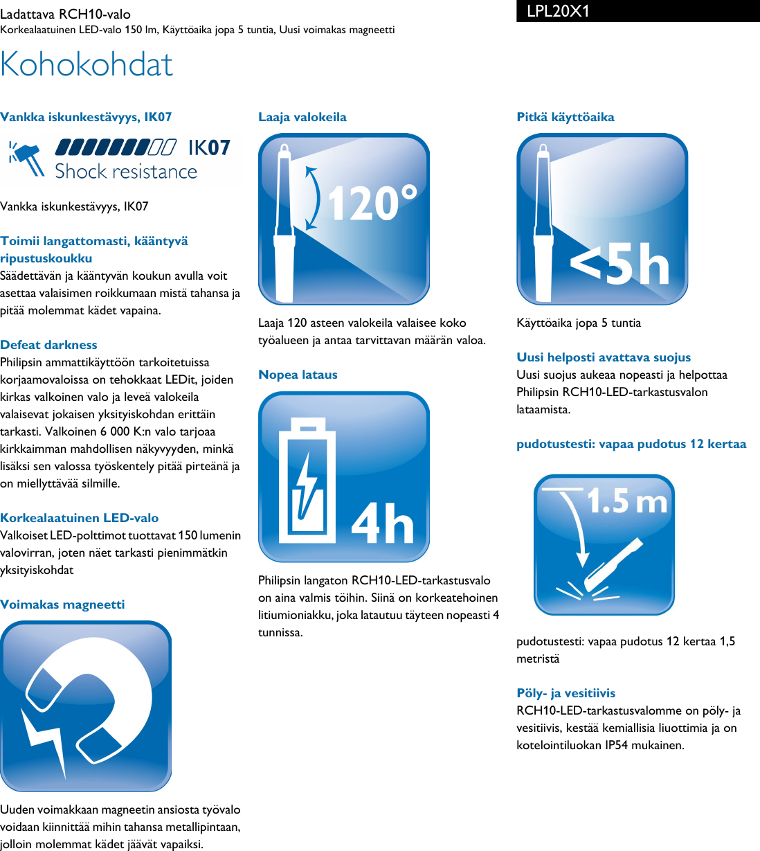 Page 2 of 3 - Philips LPL20X1 Ladattava RCH10-valo Pss Finfi