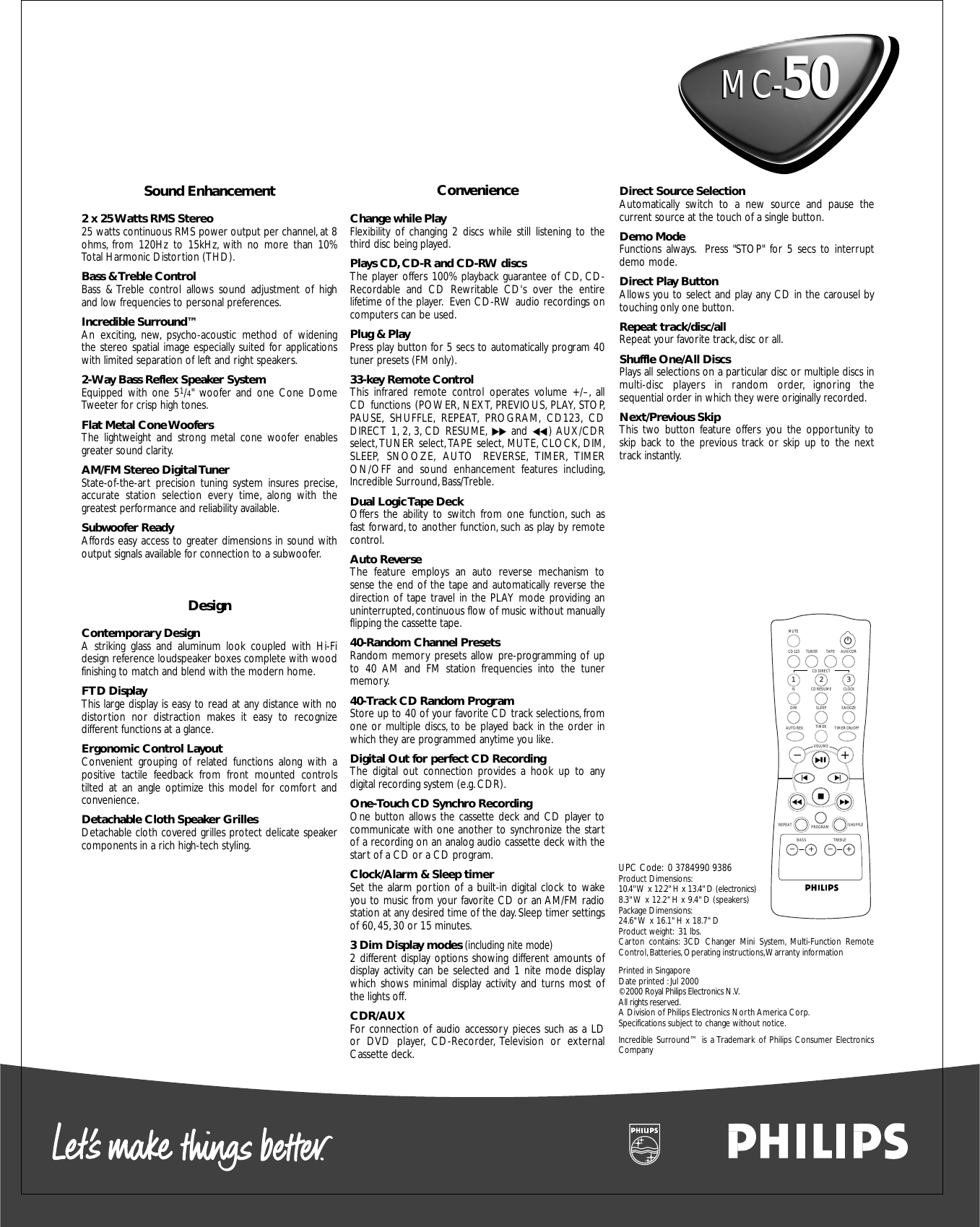 Page 2 of 2 - Philips  MC-50 22 Pss Engat