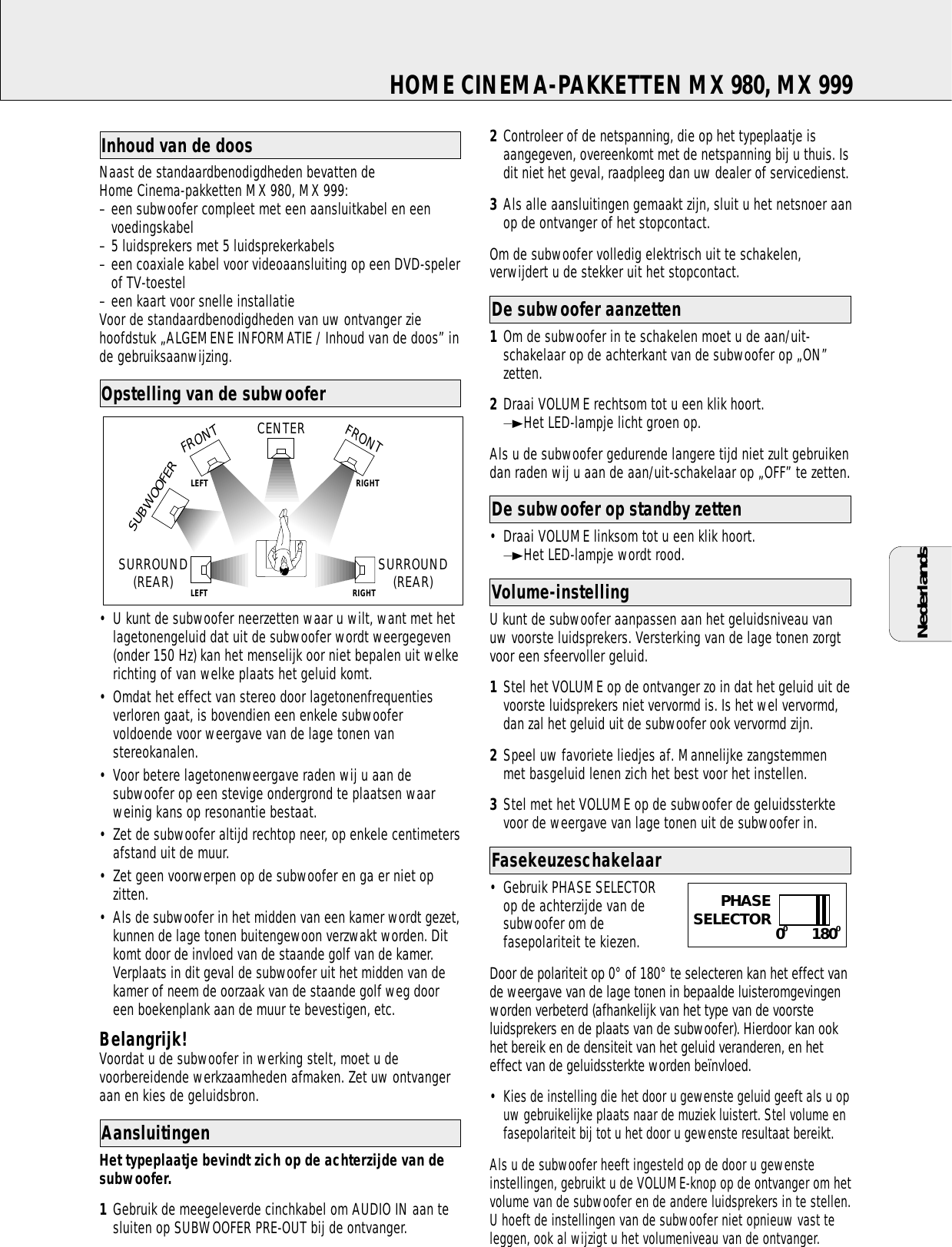 Philips Fr 984 985 986 994 995 996 00 1 Booklet 1 Mx980 25s Dfu Nld