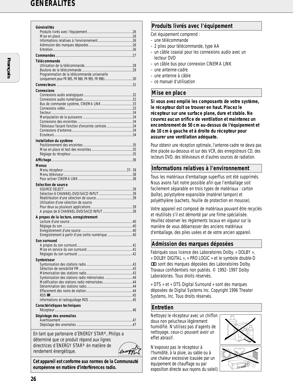 Philips Fr 984 985 986 994 995 996 00 1 Booklet 1 Mx980 25s Dfu Nld