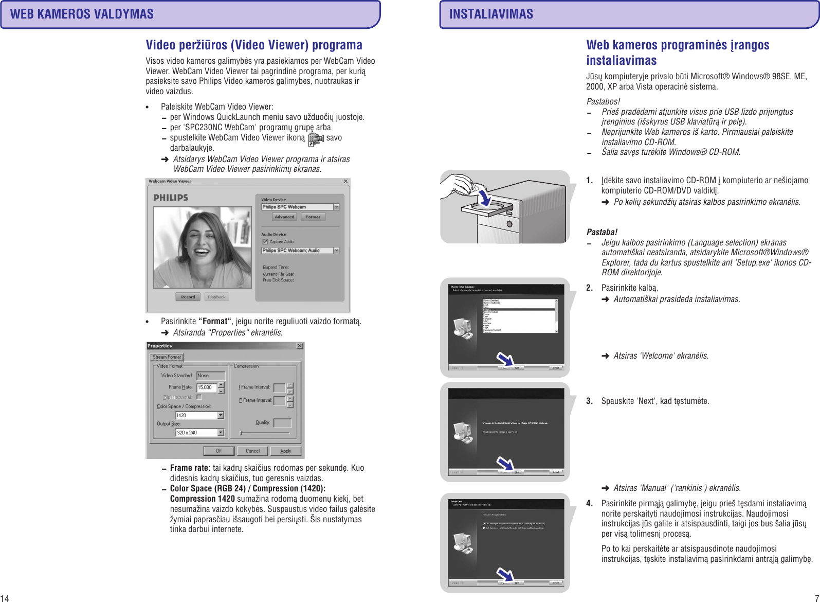 Page 7 of 10 - Philips SPC230NC Lietuviesu User Manual 00 Dfu Lit