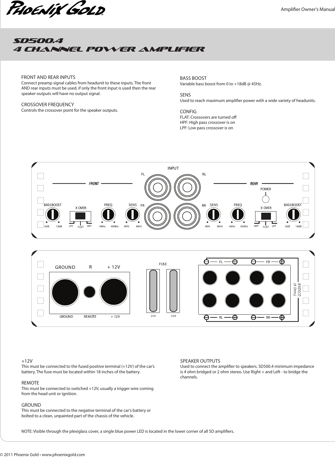 Page 4 of 12 - Phoenix-Gold Phoenix-Gold-Phoenix-Gold-Car-Amplifier-Sd300-1-Users-Manual-  Phoenix-gold-phoenix-gold-car-amplifier-sd300-1-users-manual