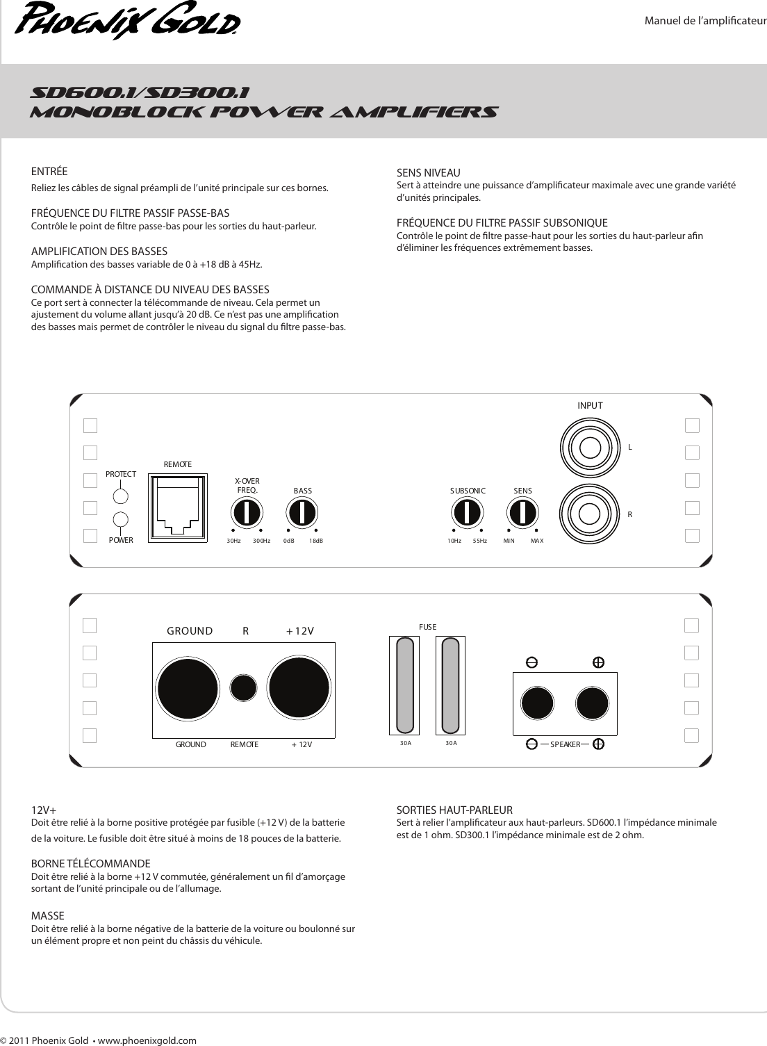 Page 8 of 12 - Phoenix-Gold Phoenix-Gold-Phoenix-Gold-Car-Amplifier-Sd300-1-Users-Manual-  Phoenix-gold-phoenix-gold-car-amplifier-sd300-1-users-manual