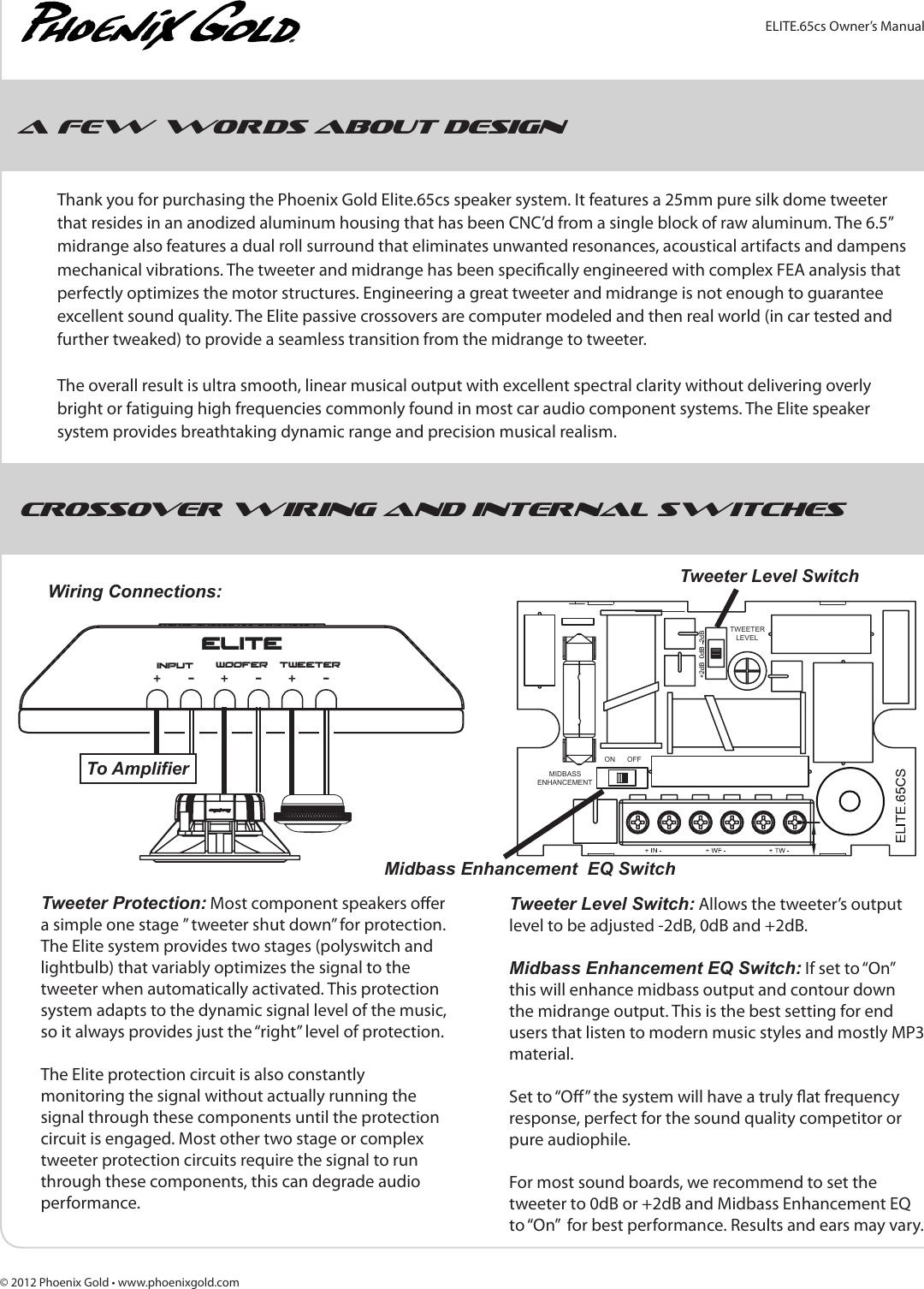 Page 2 of 4 - Phoenix-Gold Phoenix-Gold-Phoenix-Gold-Car-Speaker-65Cs-Users-Manual-  Phoenix-gold-phoenix-gold-car-speaker-65cs-users-manual