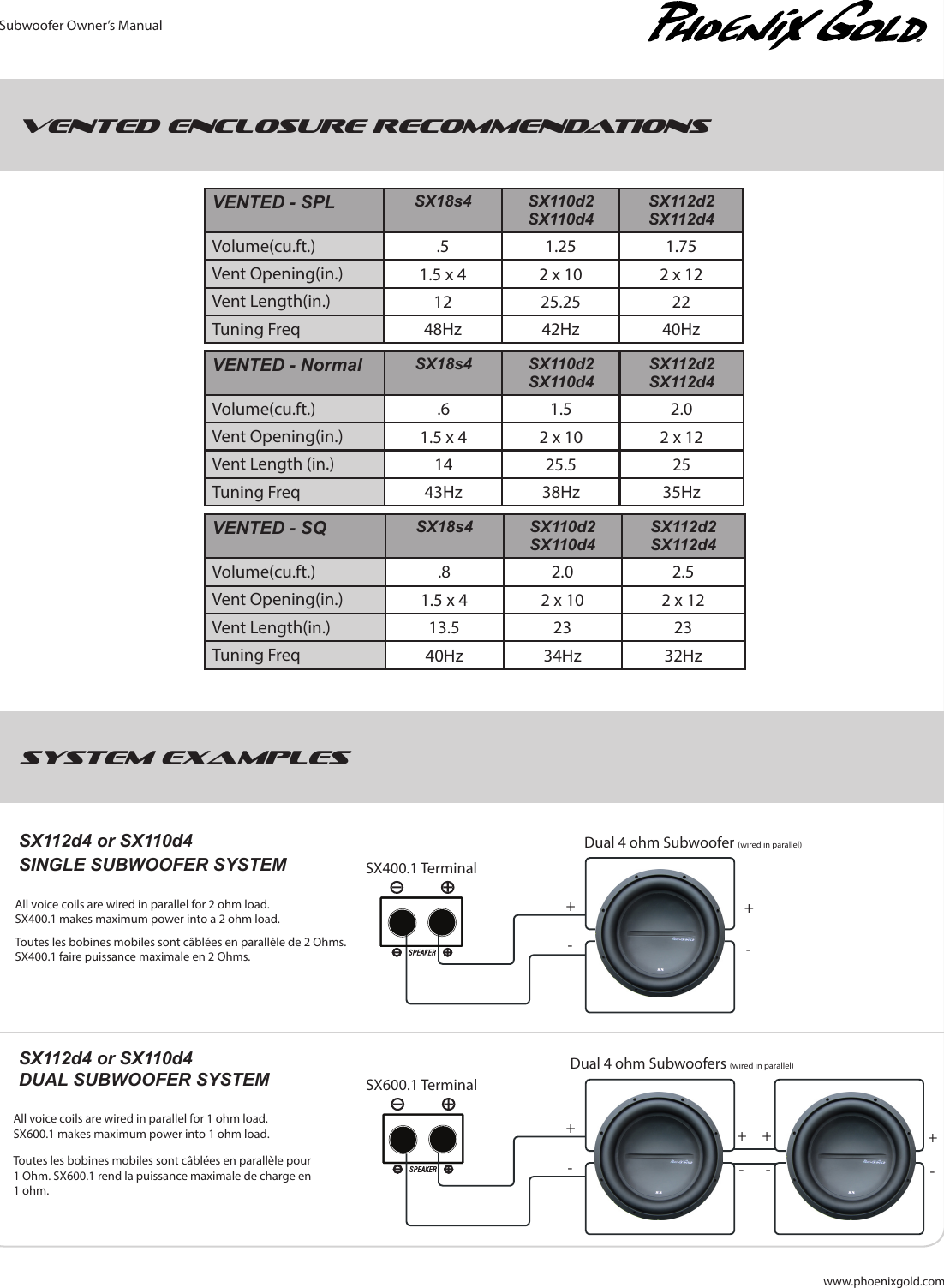 Page 3 of 4 - Phoenix-Gold Phoenix-Gold-Phoenix-Gold-Speaker-Sx110D2-Users-Manual-  Phoenix-gold-phoenix-gold-speaker-sx110d2-users-manual