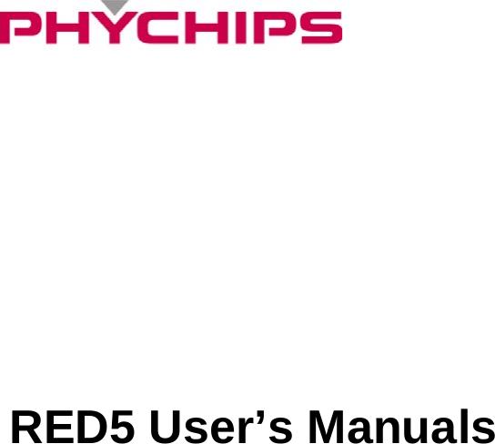                   RED5 User&rsquo;s Manuals                              