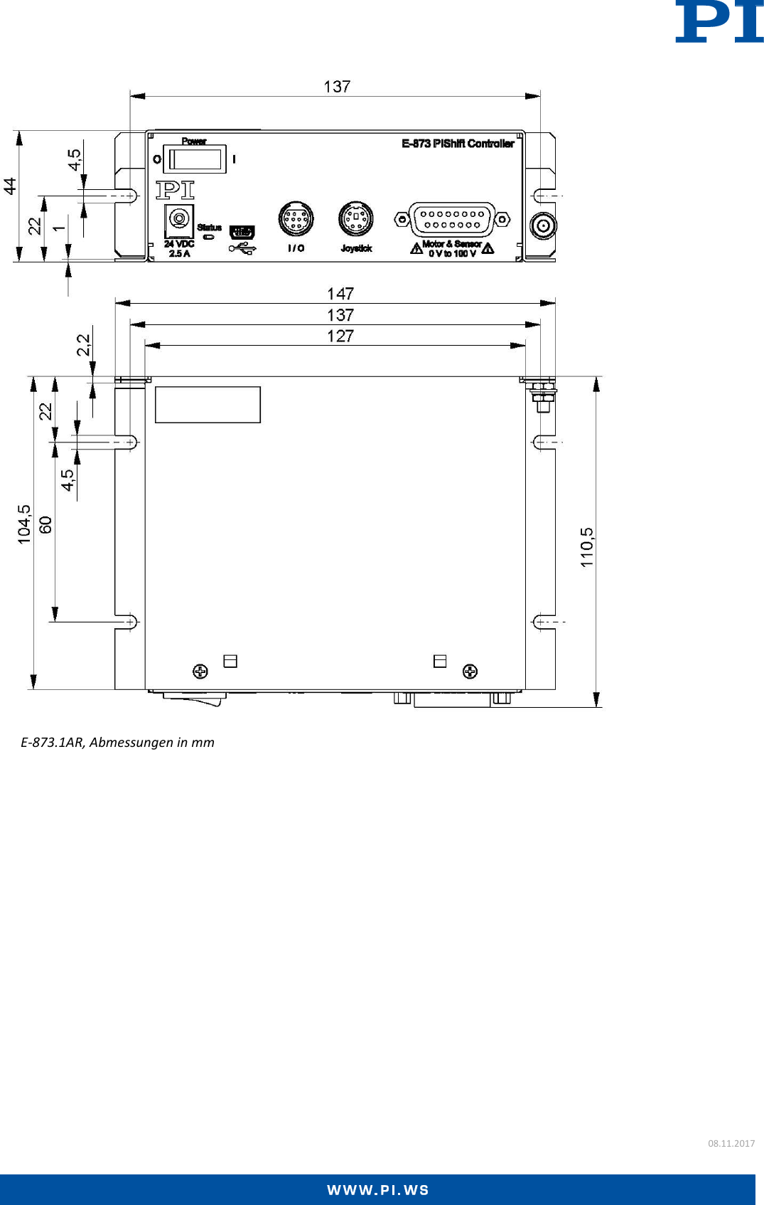 Page 4 of 5 - Physik Instrumente E-873 Datenblatt  E-873-Datenblatt