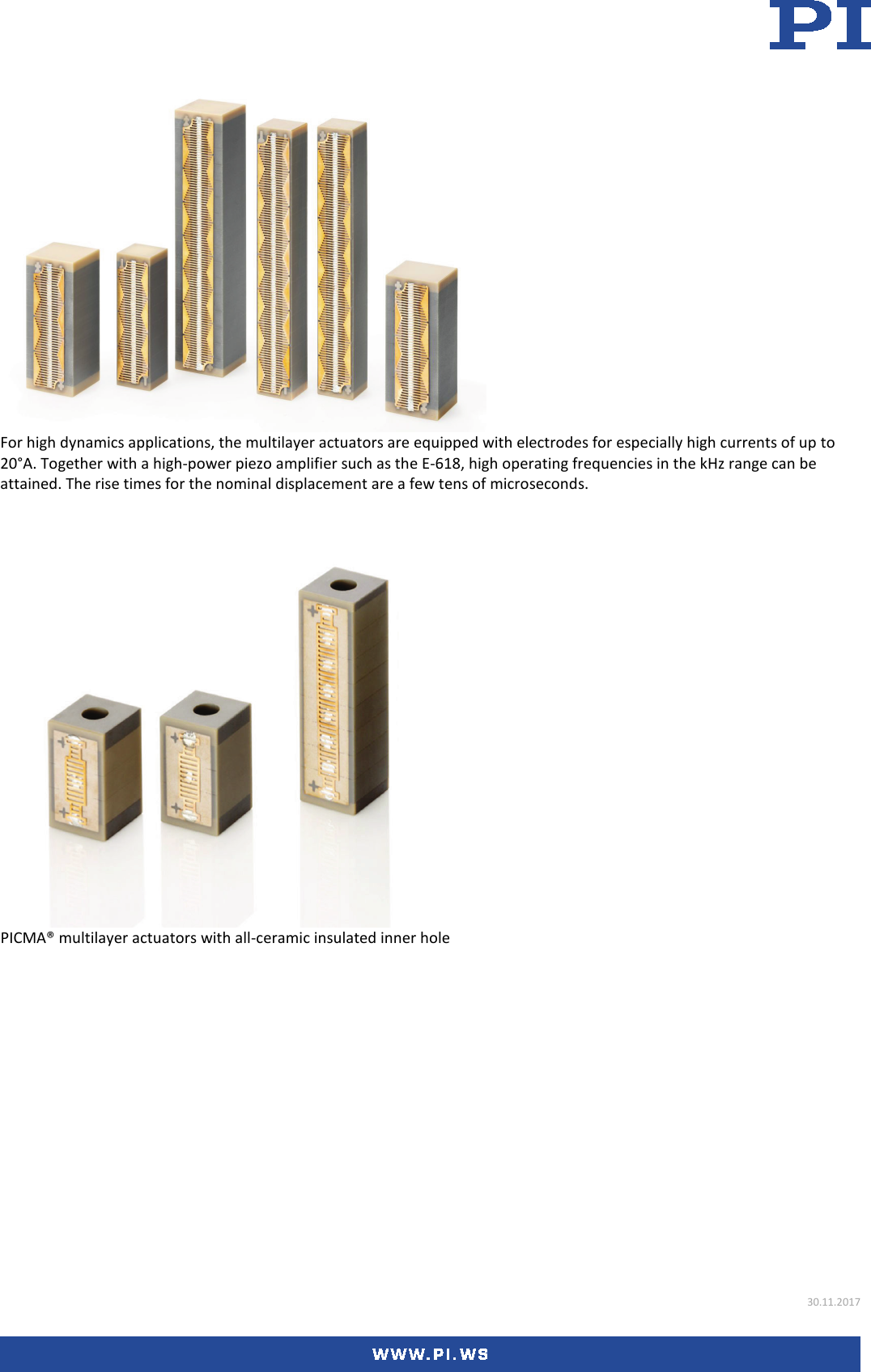 Page 4 of 6 - Physik Instrumente P-882 – P-888 Datasheet  P-882-Datasheet