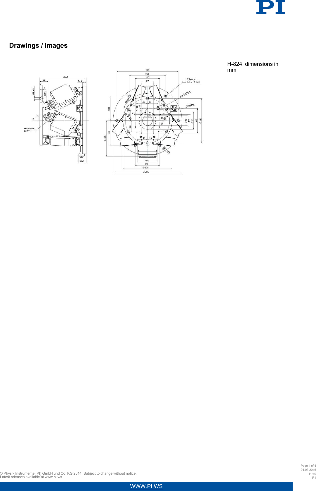 Page 4 of 4 - Physik Instrumente  PI Data Sheet H-824
