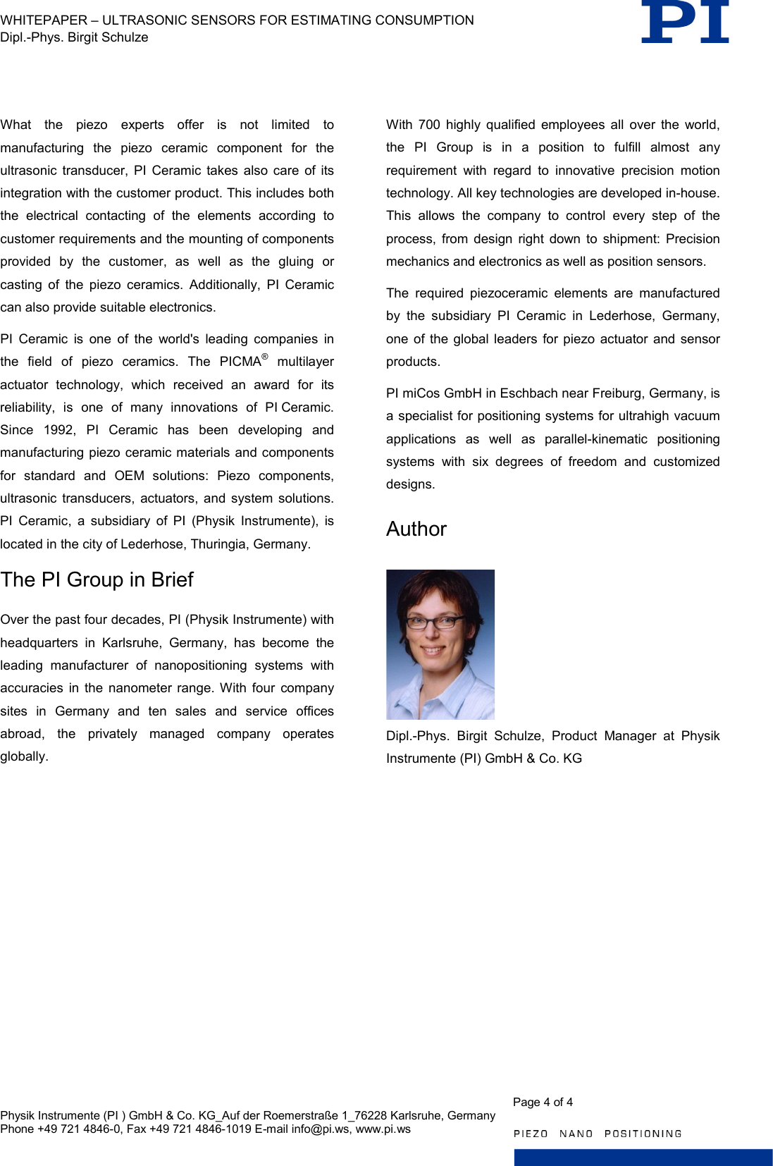 Page 4 of 4 - Physik Instrumente  PI Flow Rate Measurement WP Pi4000